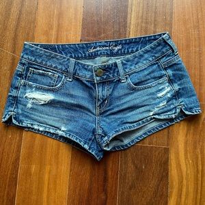 American Eagle Low Rise Denim Mini Short, Size 4